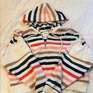 Aerie Women's Striped Hoodie Sweater - Multicolor